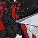 Japanese Yin Yang Koi Fish Tapestry, Cool Red and Black Anime Sakura Art Tapestries Vertical Wall Hanging for Men Bedroom Living Room Office Decor 40X60