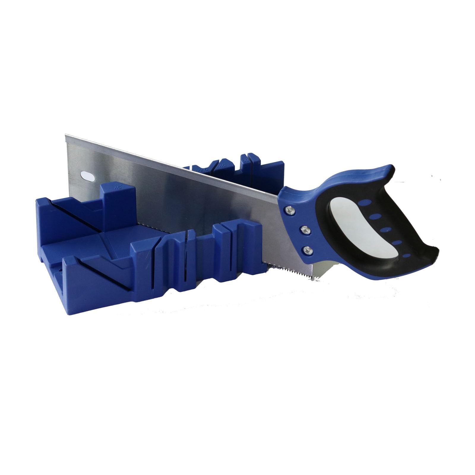 Mitre Box and Back Saw, 12 Inch Miter Box with Back Saw for Accurate Cutting,Capable of Sawing at Angles of 90 Degrees, 45 Degrees, and 22.5 Degrees.