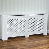 Farbe: Weiß. Vida Designs Oxford Heizkörper Hülle Weiß Traditionelle MDF lackiert, Schrank, Groß