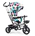 JINHH Triciclos Bebes, Smart Trike Plegable, 4 en1 Trike Bicicleta para, Reposapiés Plegable-Asiento Regulable-Estructura Tubular de Metal Triciclo Evolutivo Plegable Correpasillos 5 años