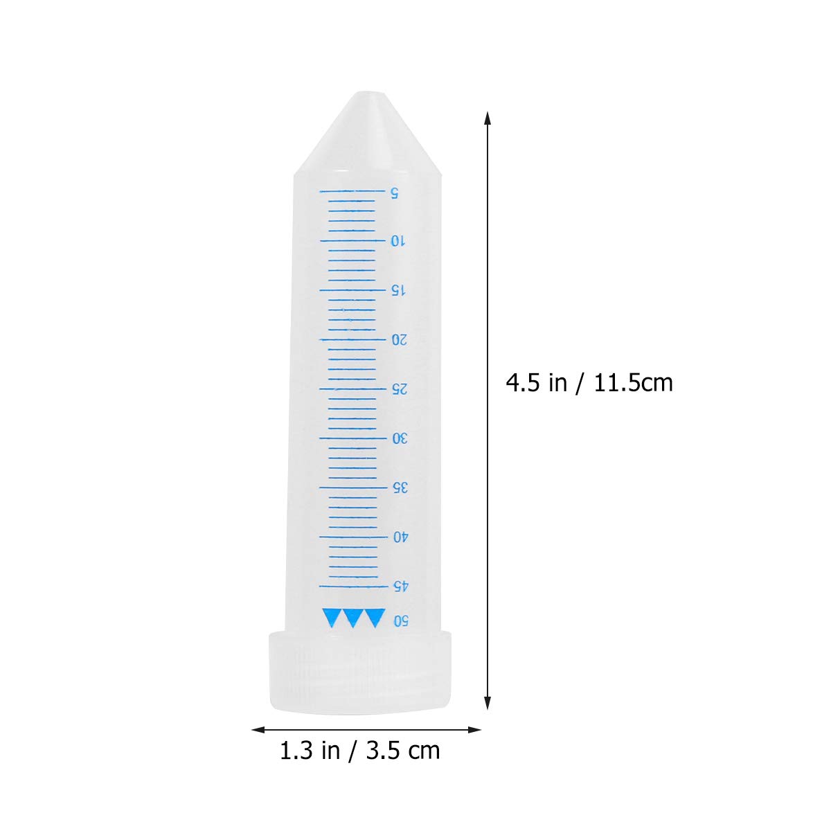 50 Tubos ensayo plástico criovial 5 ml, Tubo congelación, Tubo Almacenamiento en frío con tapón Rosca, Tubo congelado criotubo (Azul) Suministros Laboratorio