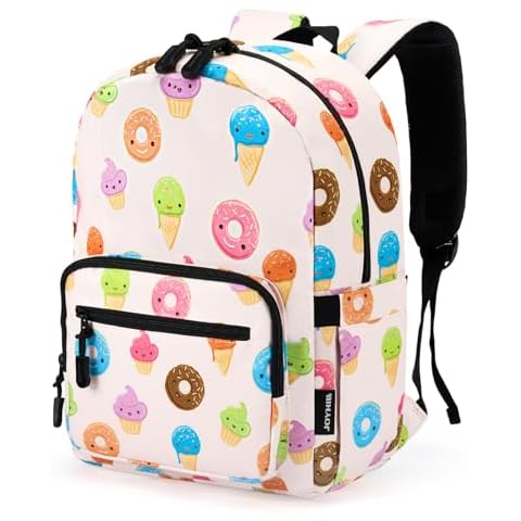 JOYHILL Kids Backpacks, Cute Lightweight Water Resistant Preschool Backpack, Adjustable Shoulder Straps for Boys Girls (Donut) Cover