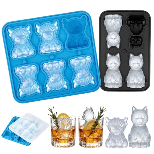 Molde de Cubitos de Hielo 3D Animal x 2 Silicona miniatura 1