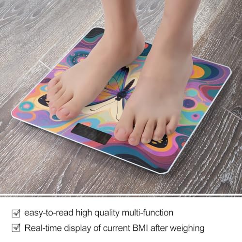 Báscula Digital Colorful Butterflies para Baño 400 lb miniatura 5