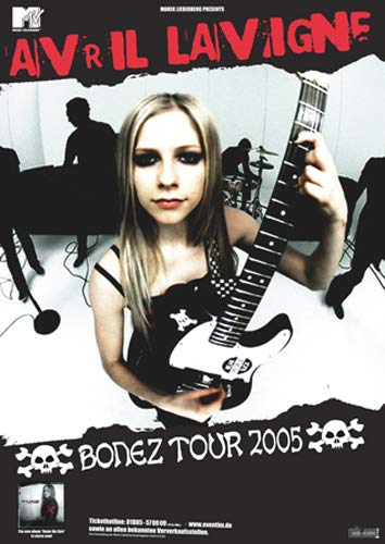 Avril Lavigne - Bonez, 2005 » Concert Poster | Live Concert Event | DIN A1