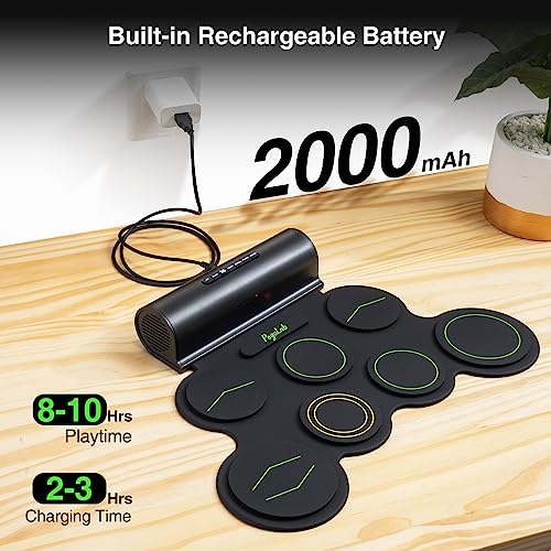 Portable Electric Drum Kit with Speakers & Accessories - 7 Pads - Image 5