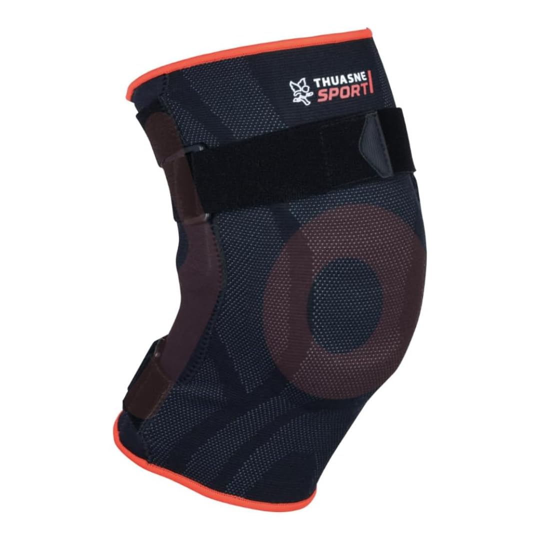 THUASNE Sport - Rodillera Ligamentaria Reforzada - Lesiones Ligamentarias, Rodilla Inestable - Montantes Articulados Rígidos Laterales - Índice De Soporte 3/3 - Dispositivo Médico CE - Talla S