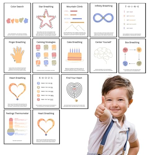 Affiches de pleine conscience pour salle de classe et poster décoration angle calme