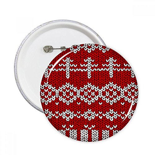 Broches rondes grand format au design artistique grain vertical tricot