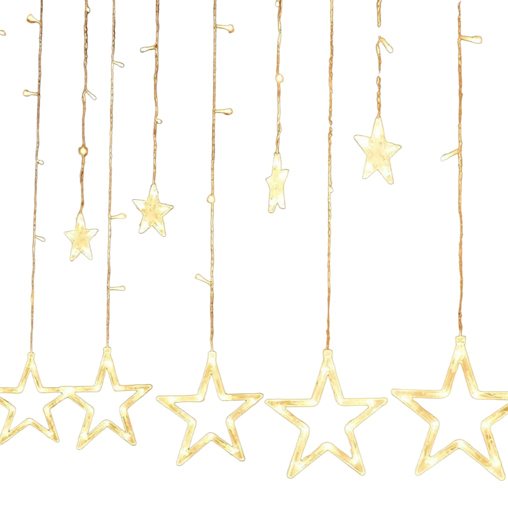 HilalFul Curtain String Light - 3.5m | For Indoor & Outdoor Home Decoration | 138 LED Bulbs | Durable | Suitable for Lighting Bedroom, Living Room, Halls, Balcony | During Ramadan, Eid | Islamic Gift