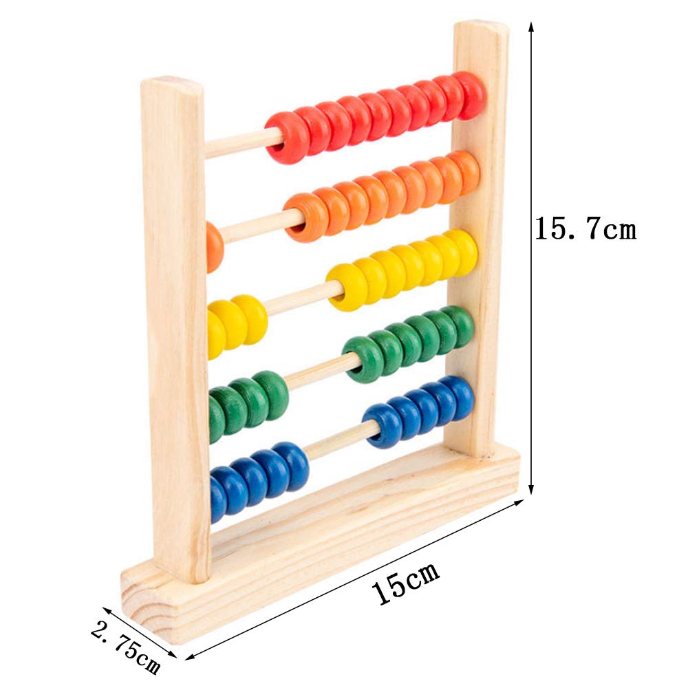 Abaco in Legno Calcolatrice Gioco,Abaco Classico Giocattolo in Legno,Applicabile ai Giocattoli Educativi Prescolari Dell'abaco dello Sviluppo intellettuale dei Bambini