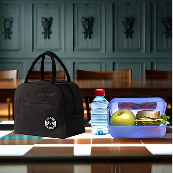 Image of Waterproof Thermal Insulated Travel Lunch Storage Bag Leak-Proof Hot Cold Lunch Bag Reusable Tote Bag with Inner Aluminum Foil for School Picnic Office Outdoor [Mix Color]