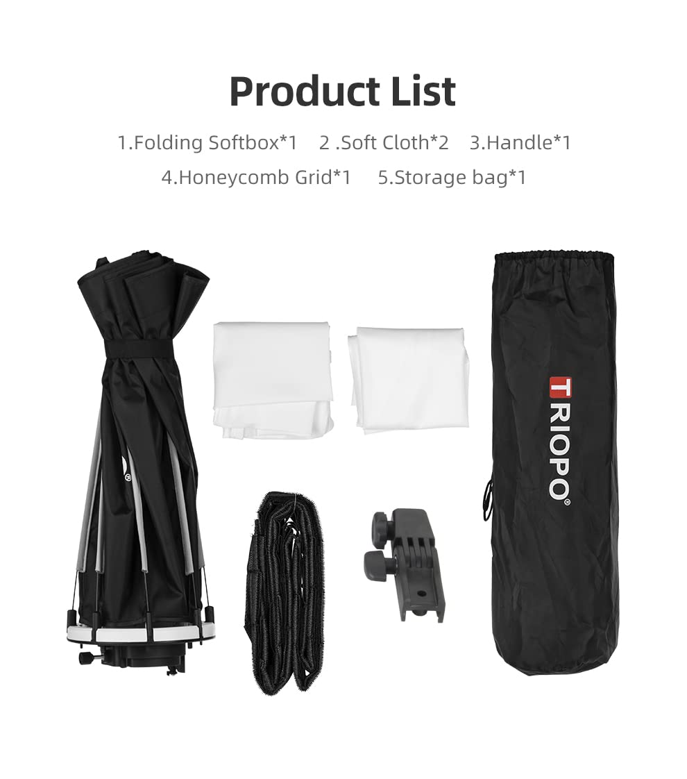 Namolit 140cm/55" Photography Octagon Softbox Grid Black Honeycomb Grid Softbox 5 thumbnail image