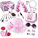 Mädchen Makeup Kit, Prinzessin vorgeben Verkleiden, Spielzeug Geschenke für Mädchen Kinder, Gefälschtes Make-up Rolle Spielen Schmuck Zubehör