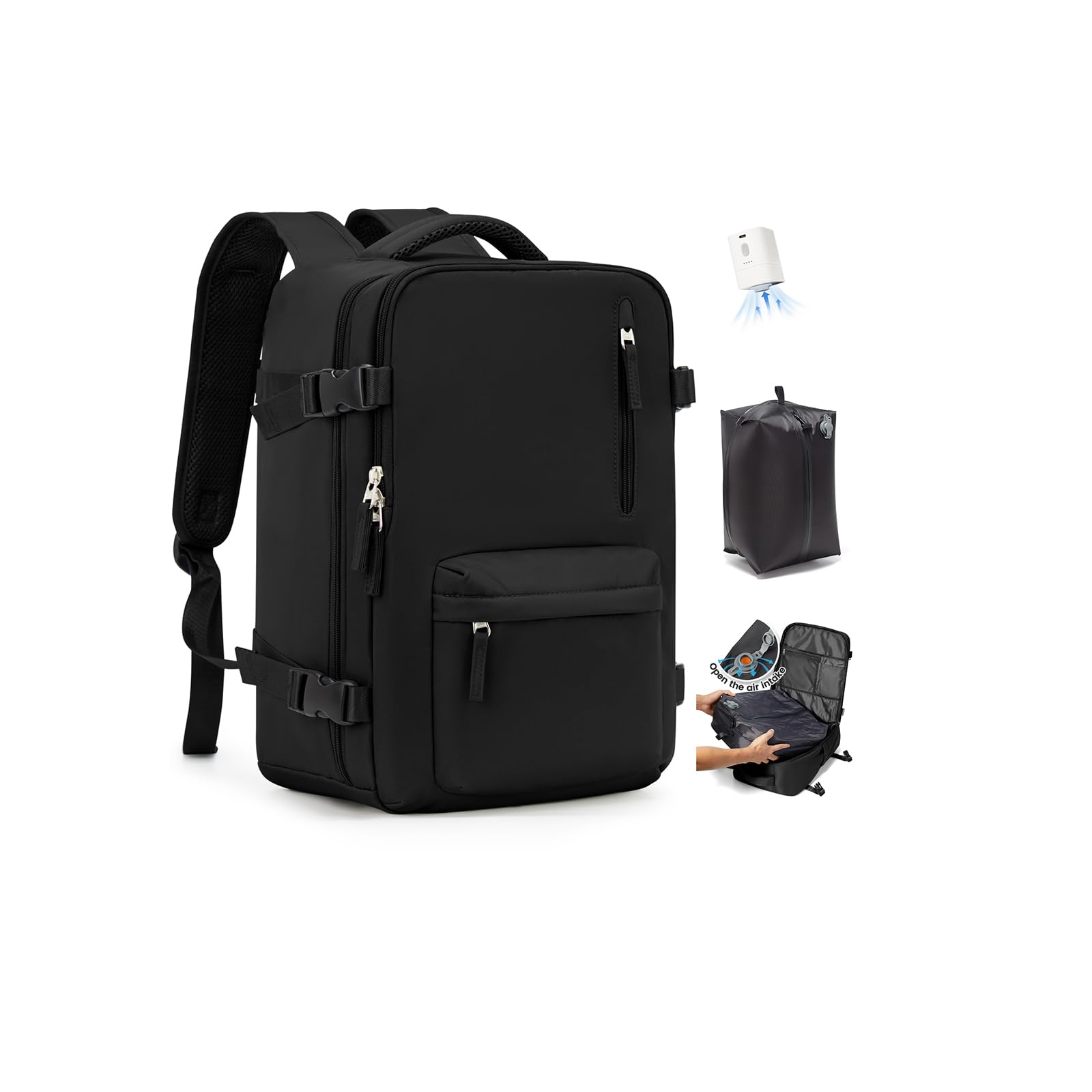 SZLX Zaino Ryanair 40x30x20 Sottovuoto Bagaglio a Mano 40x20x25 Donna Zaino da Viaggio 40x30x20 Wizzair Borse da Cabina per Easyjet 45x36x20 Uomo per Laptop 14 Pollici con Porta USB e Porta Scarpe