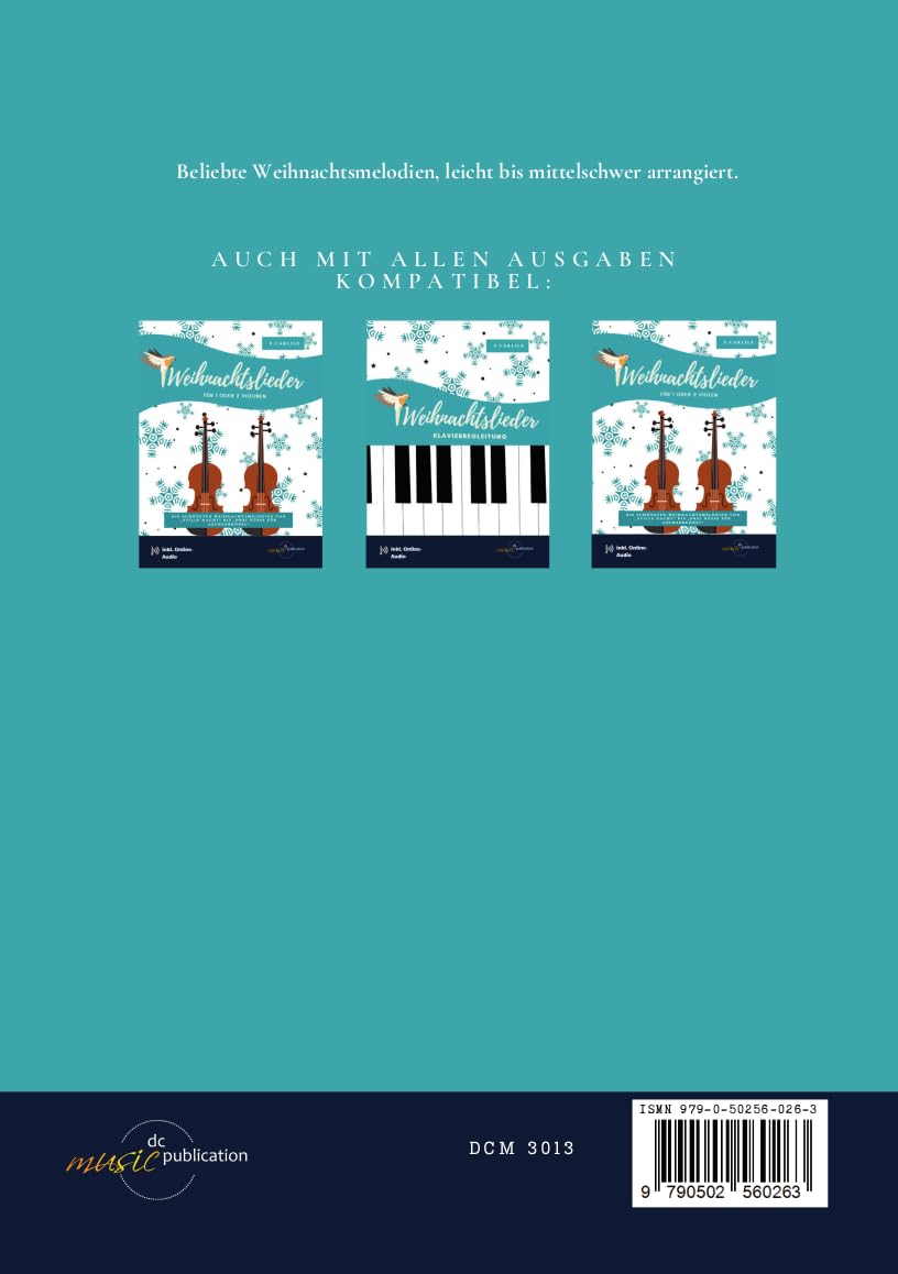 Christmas Songs for 1-2 Cellos Slightly Arraged Including Download - Image 3