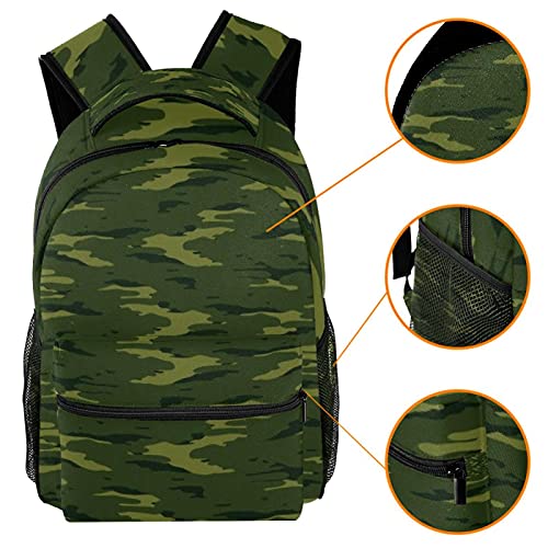 Sac à dos pour filles texture camouflage résistante et poches latérales utiles