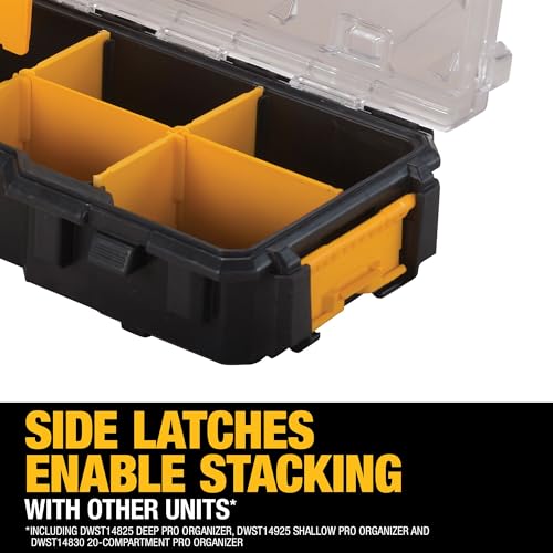 Image of DEWALT Small Parts Organizer, Hardware Storage Box with Removable Dividers, 10-Compartment (DWST14825) (Pack of 3)
