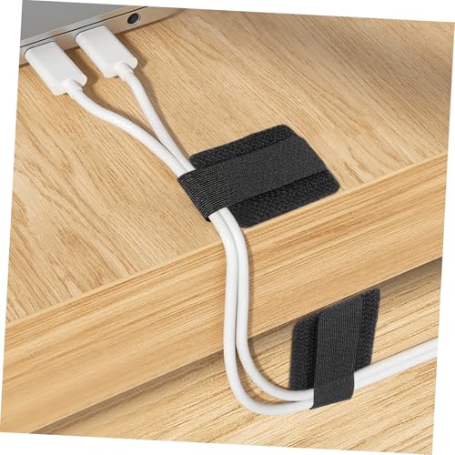 Mipcase 40 piezas organizadores de cables autoadhesivos ajustables reutilizables para gestión de cables bajo escritorio para oficina y uso doméstico miniatura 4