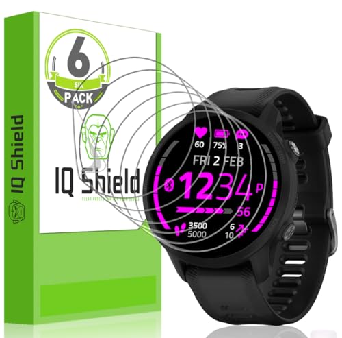 IQShield Screen Protector Compatible with Garmin Forerunner 955/955 Solar (6-Pack) Anti-Bubble Clear TPU Film