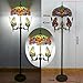 Produktbild 16 Zoll Tiffany-Art-Standlampe 65 Zoll Groß, Papagei/Schmetterling Glasmalerei Schatten Lese Fußboden-Licht-Befestigung, Villa Wohnzimmer Schlafzimmer Gedeckter Tisch Lampe,H