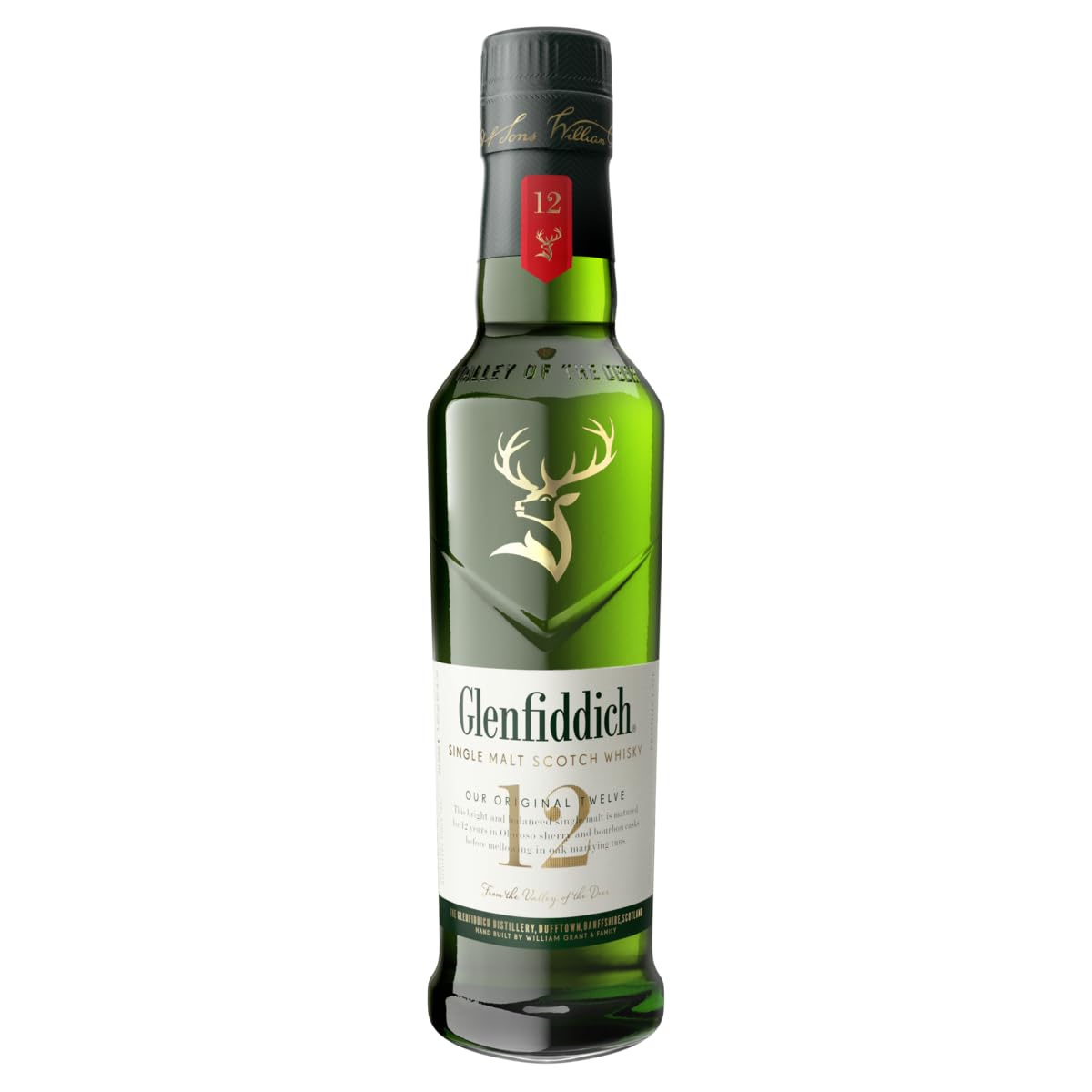 Glenfiddich 12 Year Old Single Malt Scotch Whisky, 35 cl