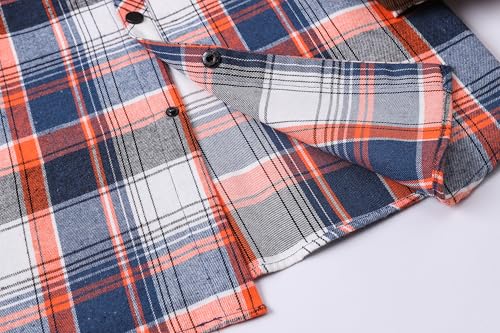 Image of Betusline Boy and Men Button Down Plaid Shirt | Soft,Breathable and Comfortable Fabric