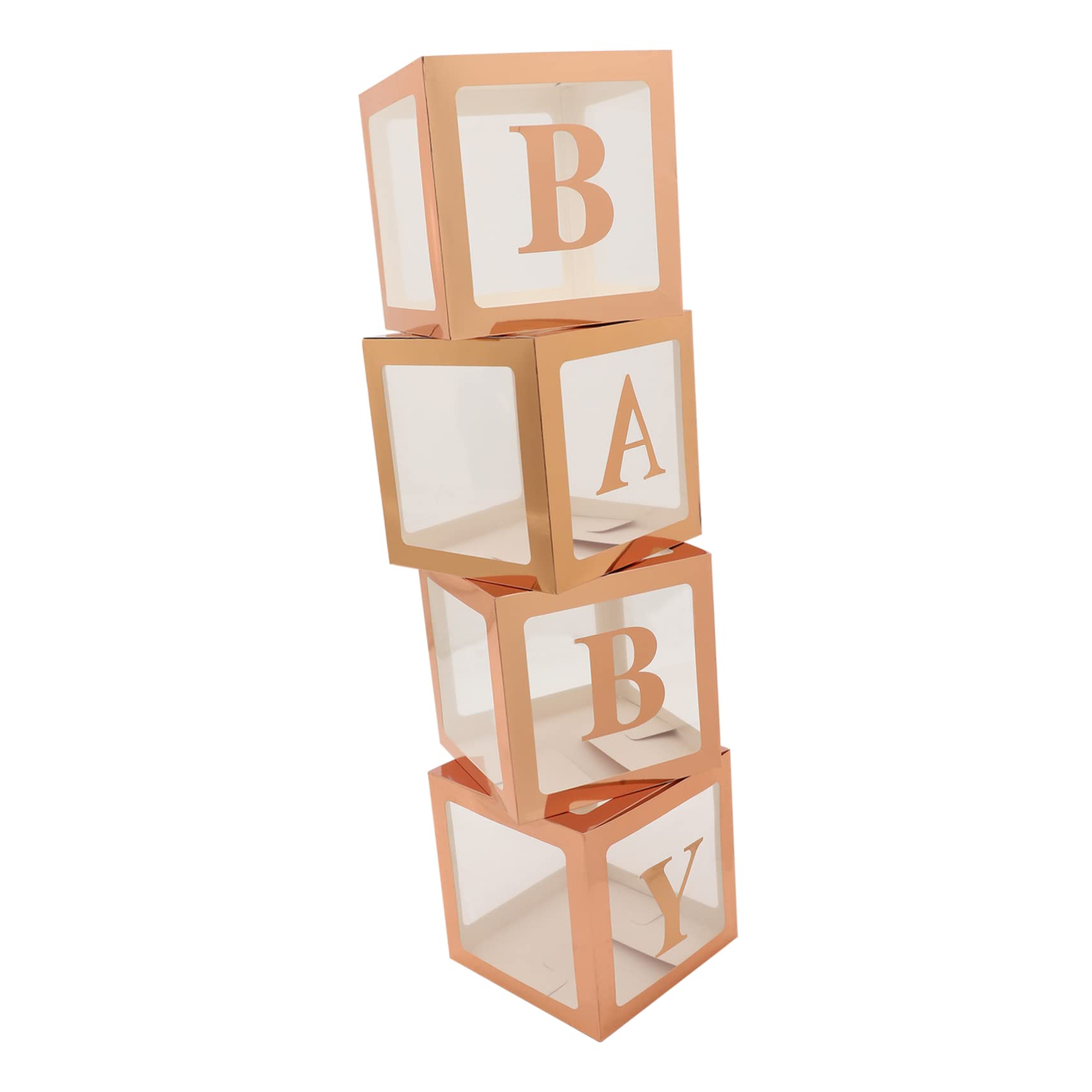 PLAFOPE Wiederverwendbare Ballonbox aus Papier mit Buchstaben zur Babyshower und Hochzeit Einfache Montage Dekoration für Babyparty und Besondere Anlässe