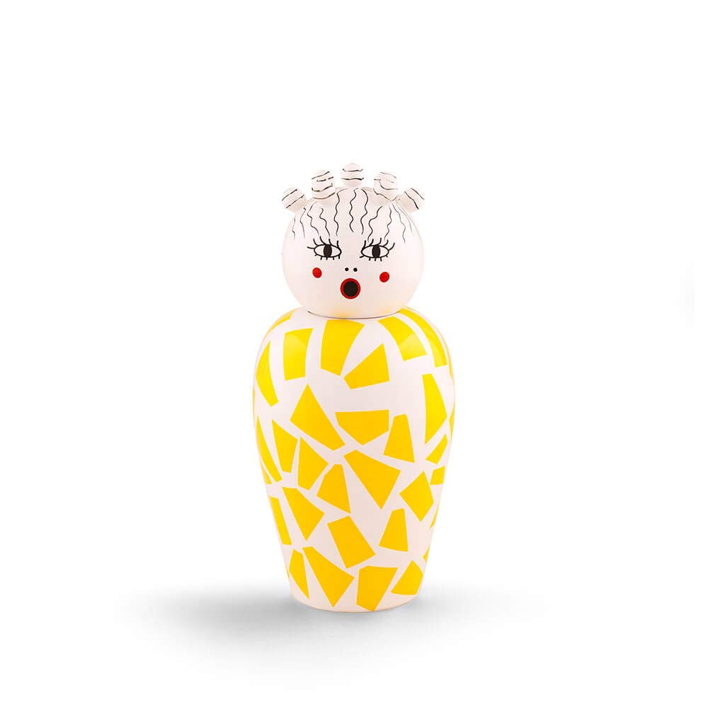 Vase Jaune Seletti Canopie Rosio avec Couvercle Design