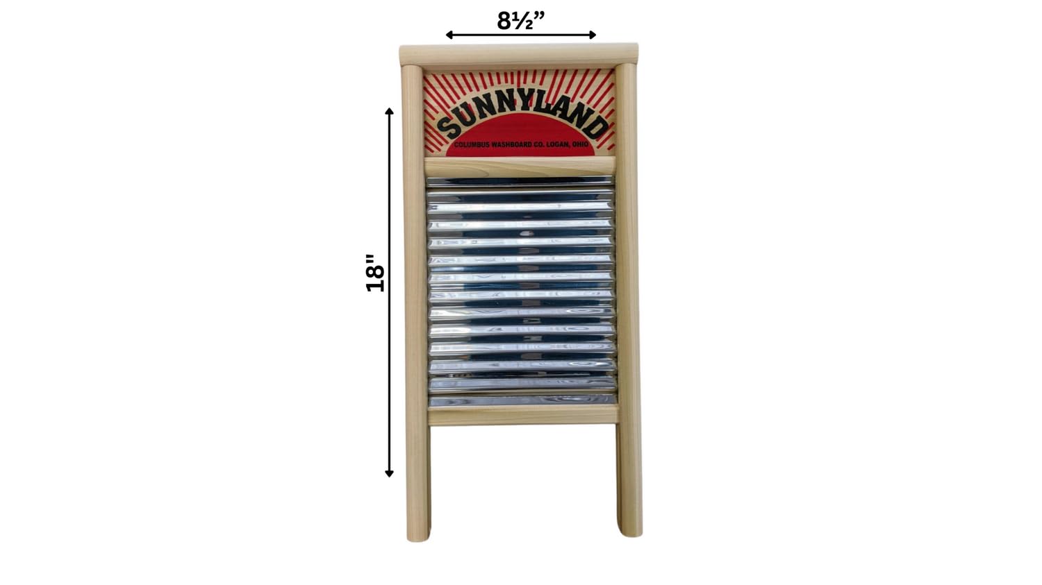 Sunnyland Stainless Steel Washboard (Pail Size 8½” x 18