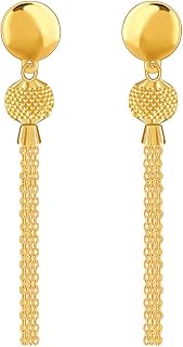 GIVA 925 Silver Golden Party Time Dangler Earrings|Drops to Gift Women & Girls | With Certificate of Authenticity and 925 ... Price In India