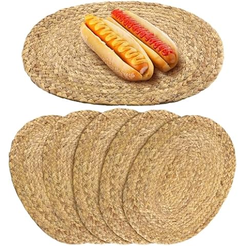 Bencailor 6 Pcs Jute Placemats Cover
