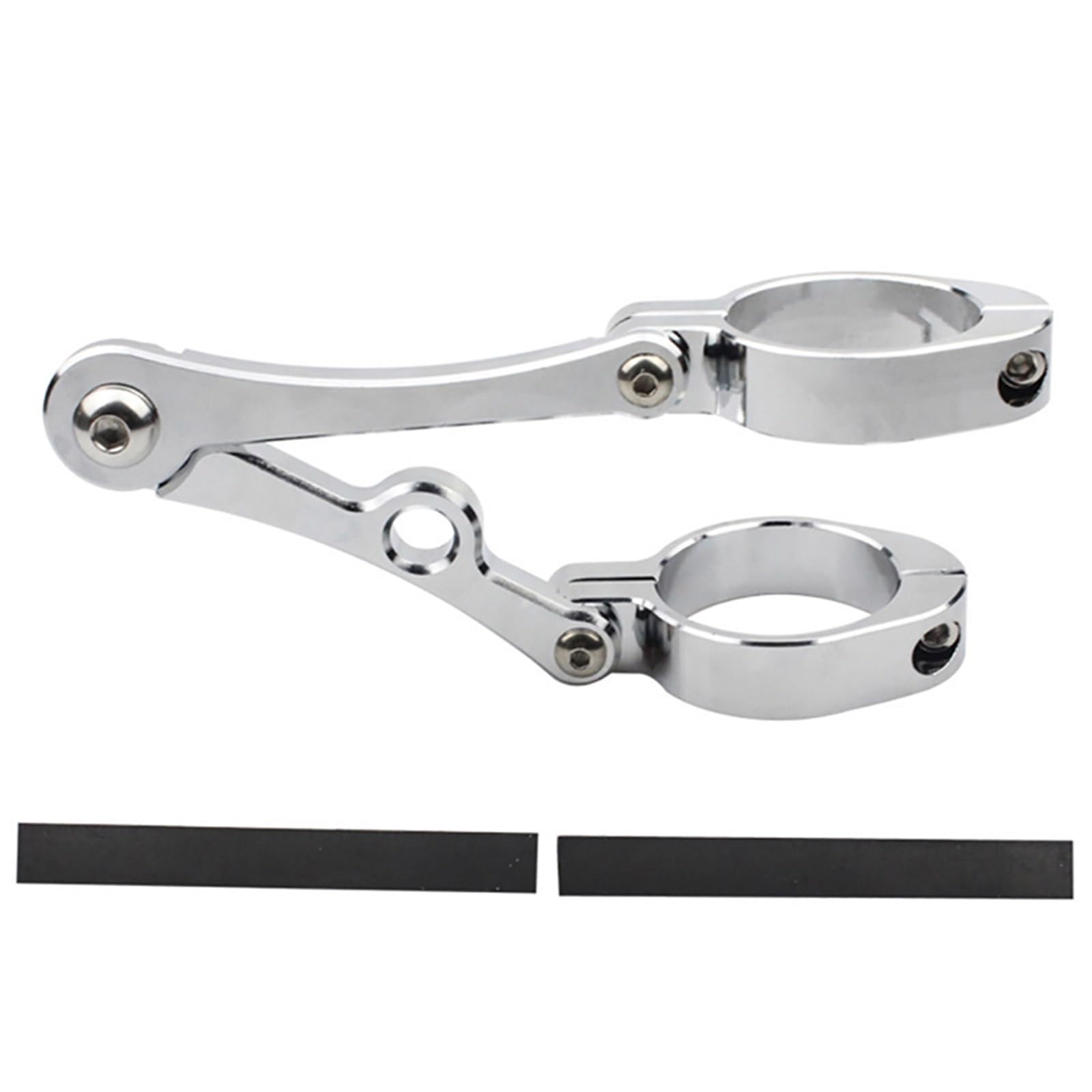 Motorcycle Headlight Bracket Mount Clamp 39mm-41mm CNC Fork Tube Spotlight Holder ForCafeRacer Chopper Universal headlamp Bracket(Silver)