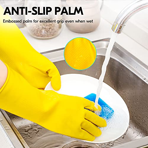 Vgo-1-Pair-Reusable-Household-Gloves-Rubber-Dishwashing-gloves-Extra-Thickness-Long-Sleeves-Kitchen-Cleaning-Working-Painting-Gardening-Pet-Care-Size-XLYellow-HH4601