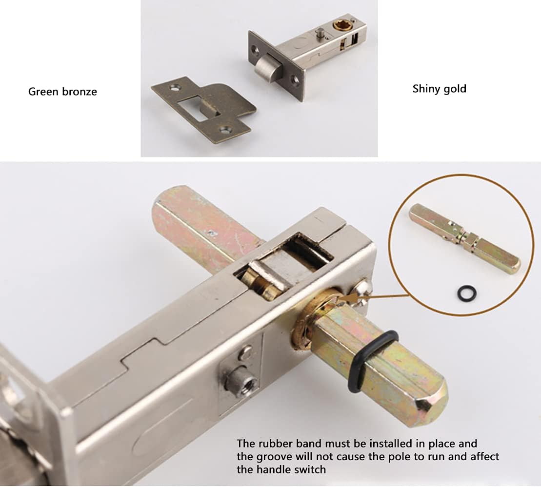 Matte Black Passage Door Knob Ball - Keyless Non-Locking Round Handle for Hall Closet with Deadbolt and Lever(ModelA)