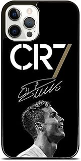 Cristiano Ronaldo Theme iPhone Case | Flexible Shock Absorbing Case | CR7 Signature in Black and White (iPhone 13)