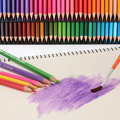 Buntstifte, weiche Wachsbasierte Kerne Aquarellstifte für Zeichnen, Kunst, Skizzieren, Schattieren & Färben, lebendige Künstlerstifte für Anfänger in Blechbox (72 Stück)