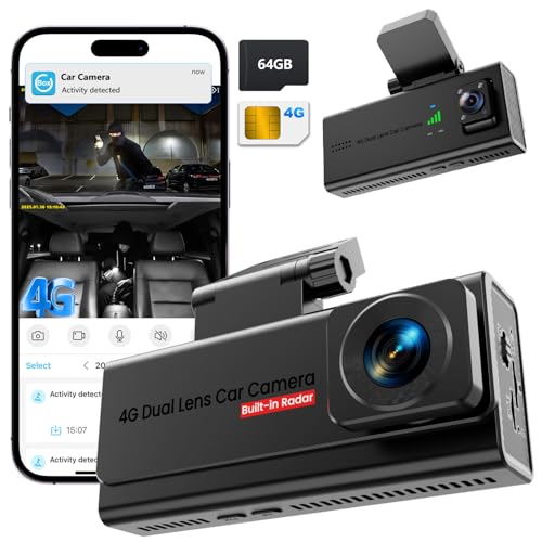 Dash Cam, UCOCARE 4G LTE Car Dash Camera Front and...