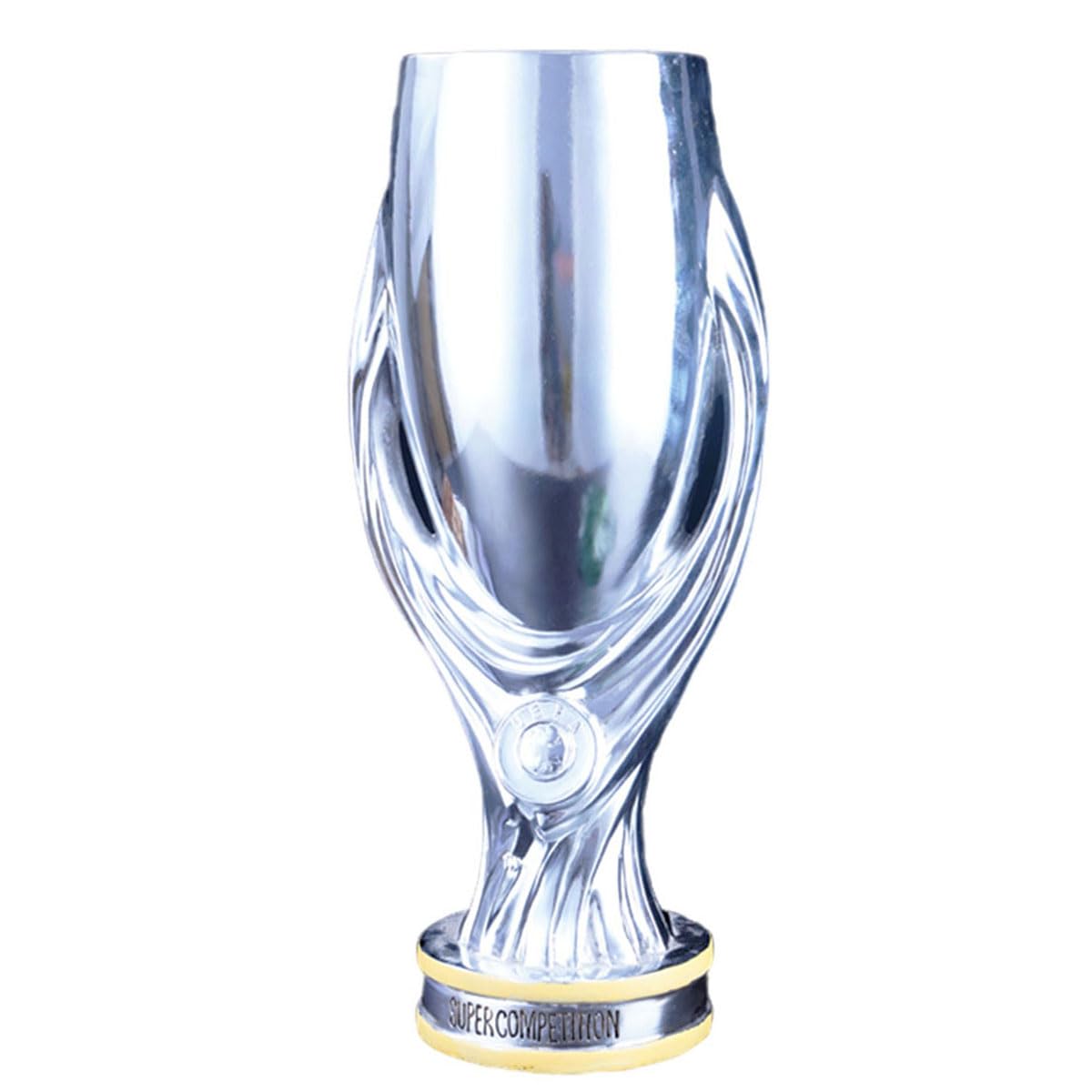 Trofeo De La Supercopa De Fútbol Europeo De Resina Réplica De Campeones del Club De Fútbol Trofeos para Fanáticos Oficina Decoración del Hogar Adornos De Exhibición Recuerdos,32cm