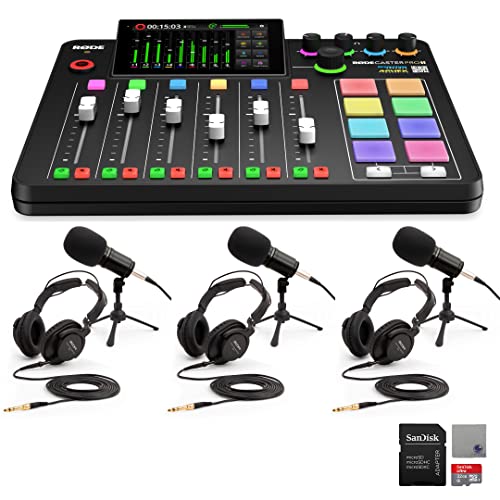 RODECaster Pro II Studio Bundle with 3x Zoom mics