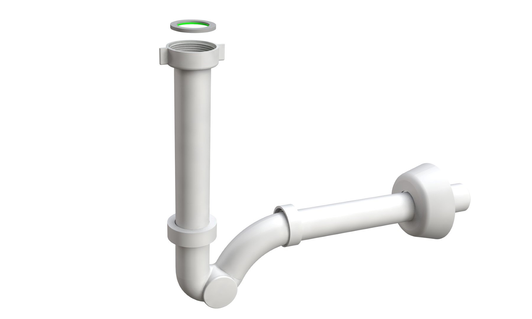 BONOMINI 2730pp32b0 Siphon with Inspection Side, White