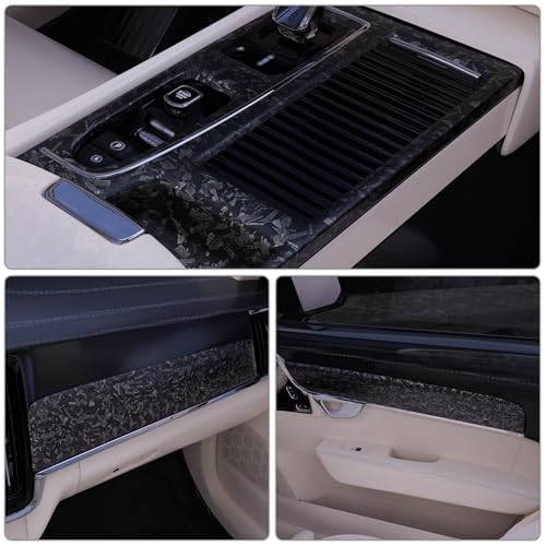 Image of Lypumso Forged Carbon Fiber Vinyl Wrap, Matte Grey Vinyl Film Roll with Bubble Free Air Release Technology, Premium Self Adhesive Automotive DIY Sticker for Car Interior Exterior (1ft x 10ft)