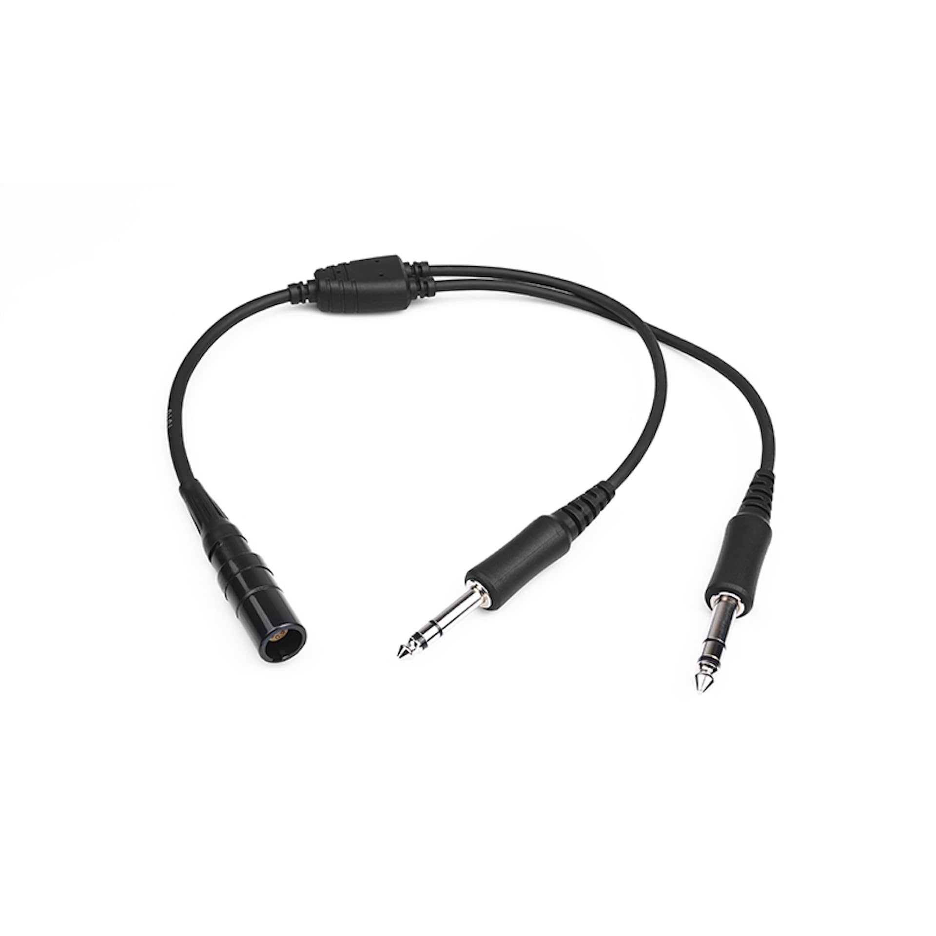 Aerocore® Adattatore per cuffie da aviazione, LEMO/REDEL 6 pin femmina a doppio GA maschio, audio da 1/4" (PJ-055) e microfono da 3/16" (PJ-068), connettore per cuffie aeronautiche generali per piloti