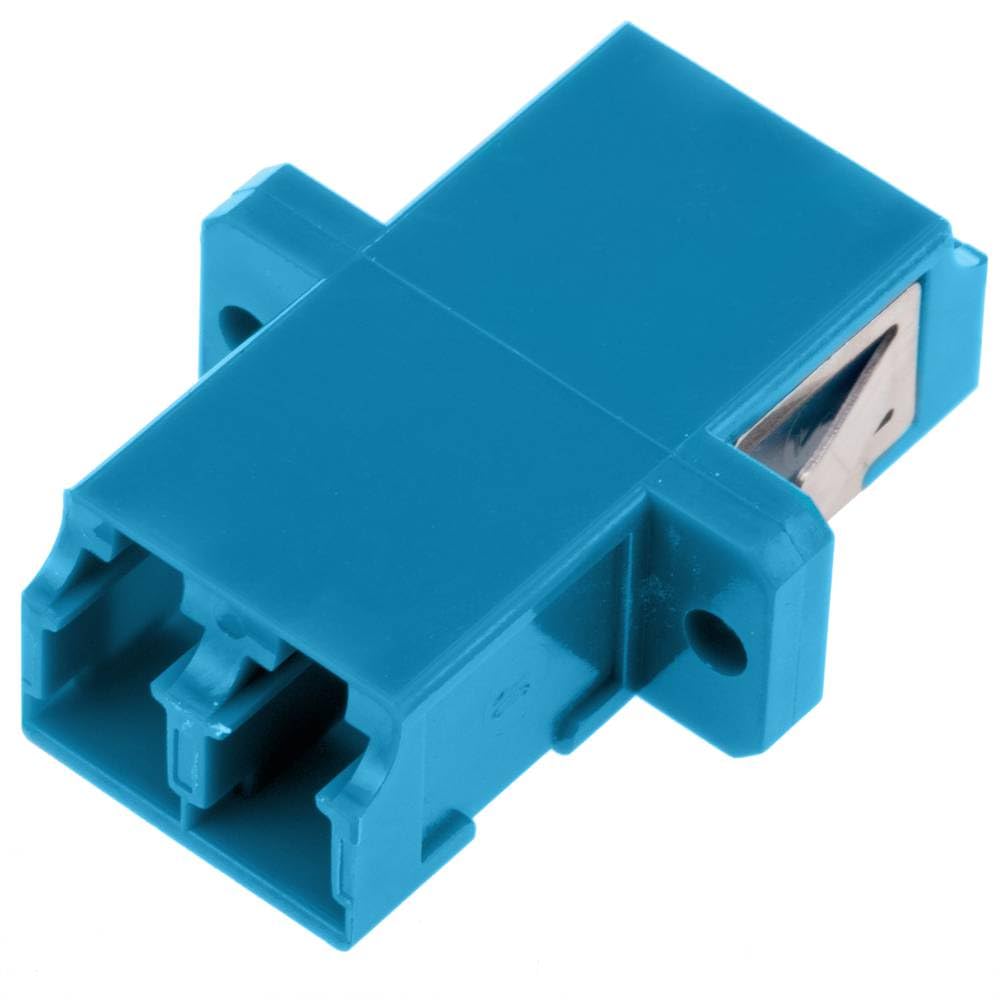 Acoplador de fibra óptica LC a LC monomodo duplex, azul
