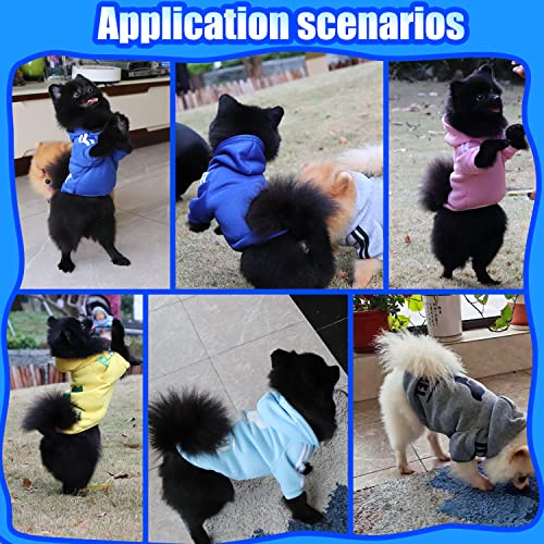 QiCheng&LYS Hunde Pullis Kleine Hunde Hunde Hoodie Pullover Chihuahua Warm Pullover Mantel Pet Kleidung Bekleidung (Navy blau, XS)