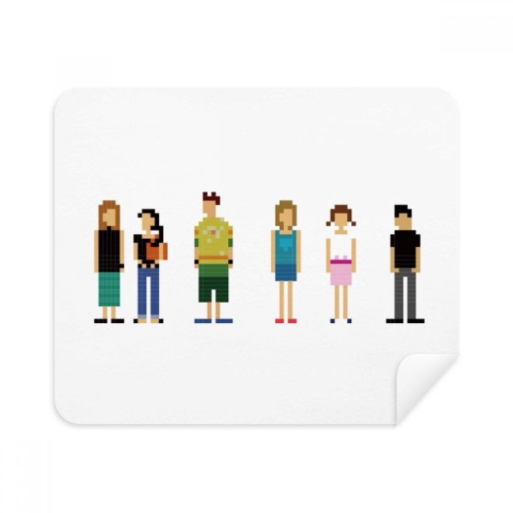 Game Characters Pixel Cleaning Cloth Screen Cleaner 2pcs Suede Fabric