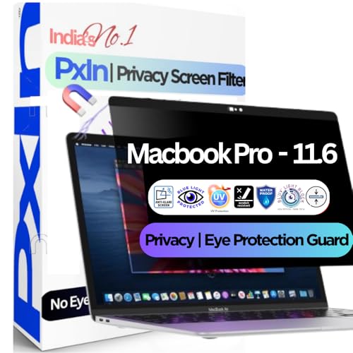 Image of Pxin SmartEye MacBook Air 11.6 Inch Magnetic Privacy Screen Filter - No Eye Strain | Anti-Blue Light + Anti-Glare