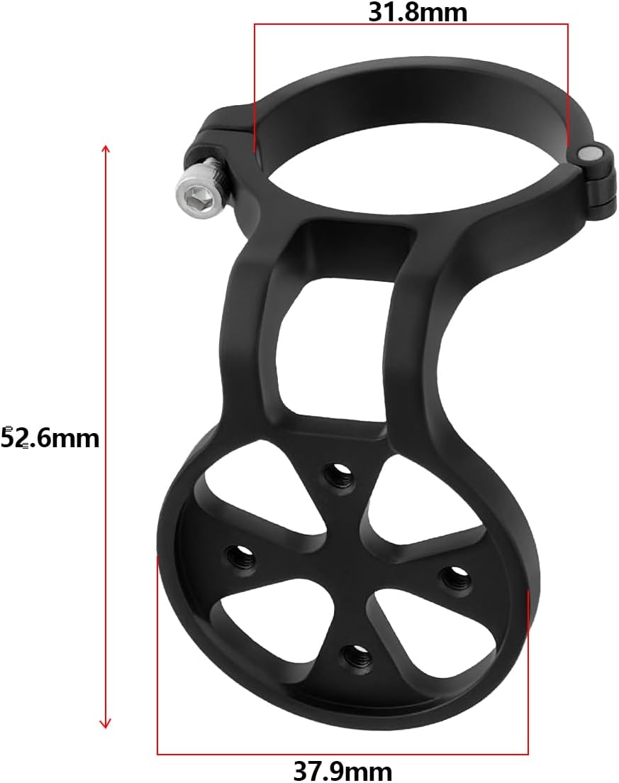 ECSiNG 1PC Bike Handlebar Computer Mount for 31.8mm Handlebars Compatible with Garmin Edge Compatible with Wahoo Elemnt 52.6x31.8x37.9mm Black image 4