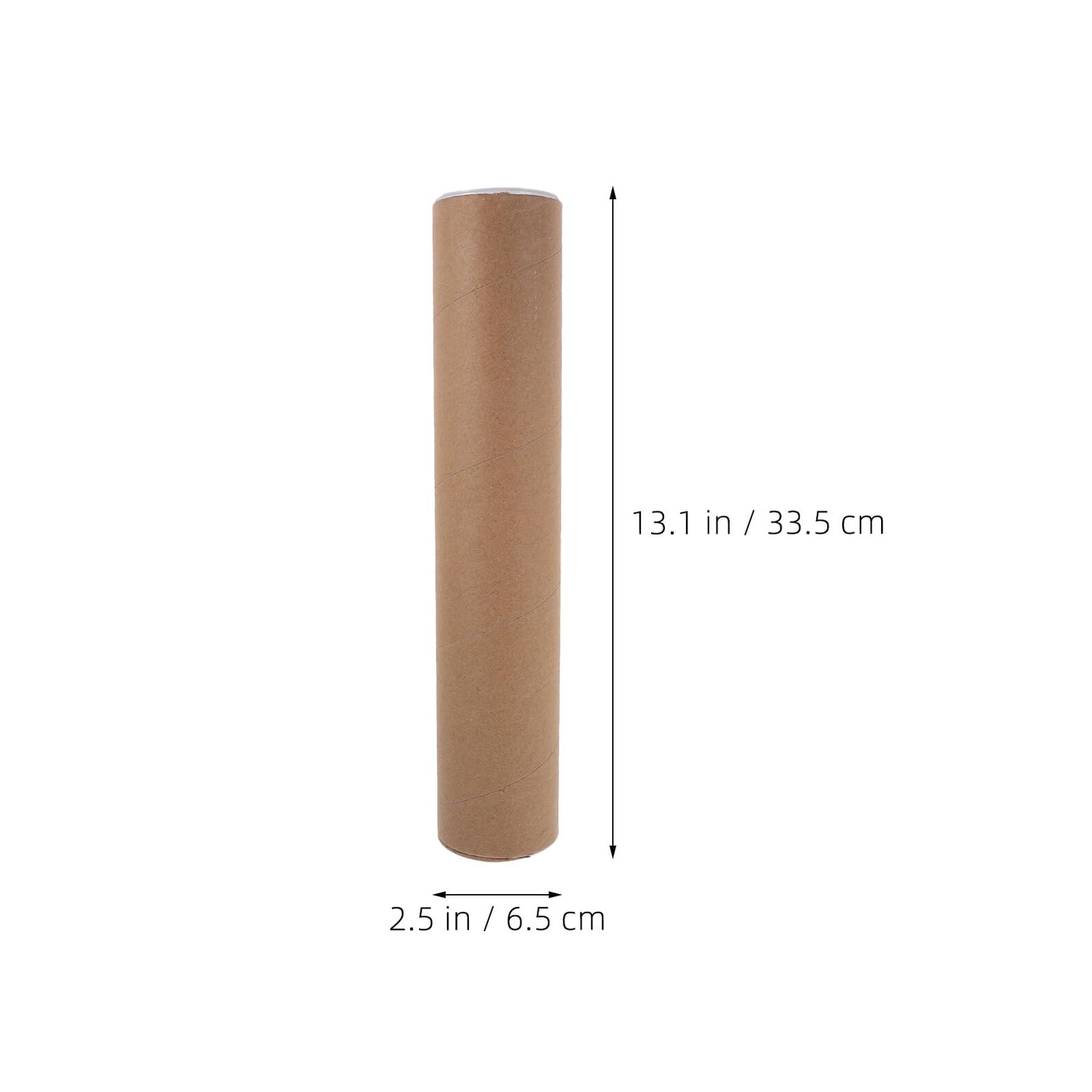 ifundom 4 Tubi Postali in Carta Kraft Tappi Plastica, Tubo Porta-poster Rotondo 33x6,5 Cm, Contenitore per Spedizione e Stoccaggio Documenti, Portaoggetti per Artigianato e Uso Ufficio