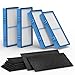 Colorfullife 3 + 9 Pack Air Filters for Holmes AER1 HEPA Type Total Air Filter Replacement Filters for HAPF30AT and HAP242-NUC, 3 HEPA + 9 Carbon Booster Filters